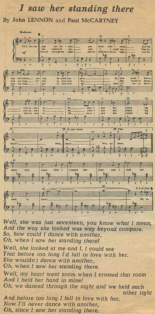 I Saw Her Standing There. Газета The Moscow News № 34 за август 1976 года